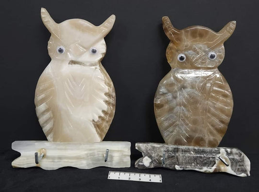 White Onyx Owl Keyholder