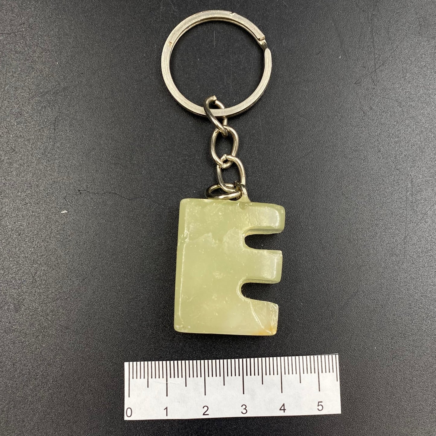 Green Onyx Letter Keychains