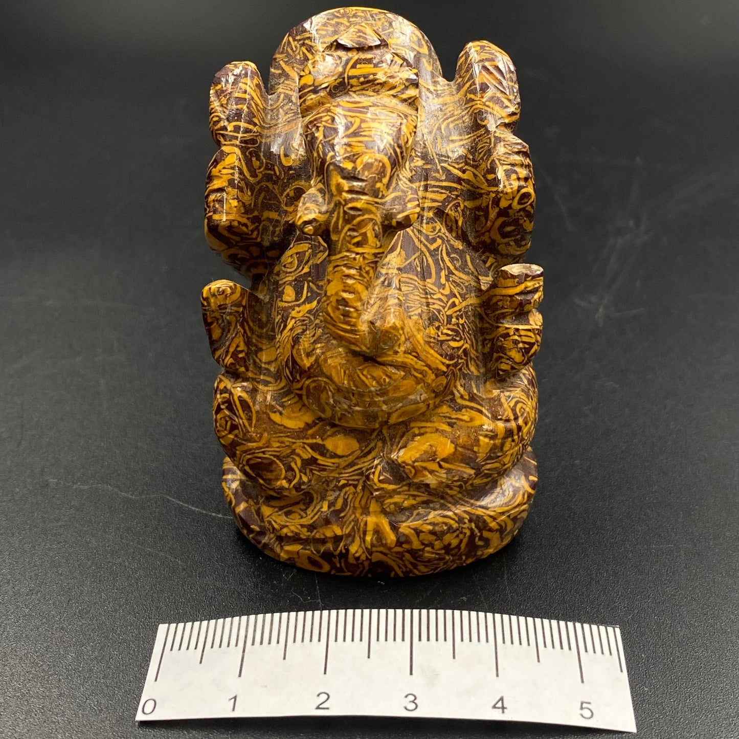 Calligraphy Jasper Ganesh Carving