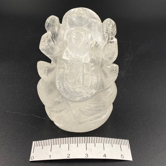 Clear Quartz Ganesh Carving