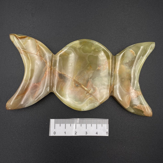 Green Onyx Goddess Moon Bowl