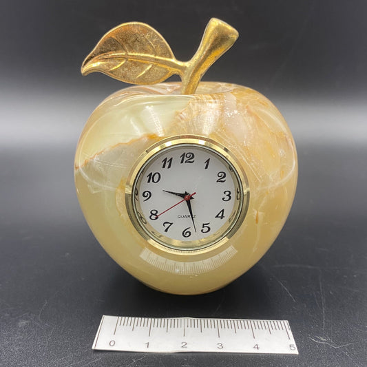 Green Onyx Apple Desk Clock