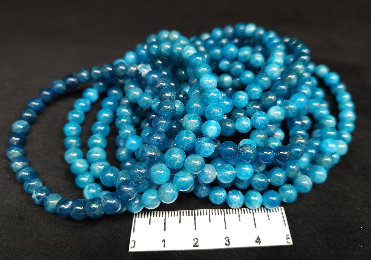 Blue Apatite Beaded Bracelet