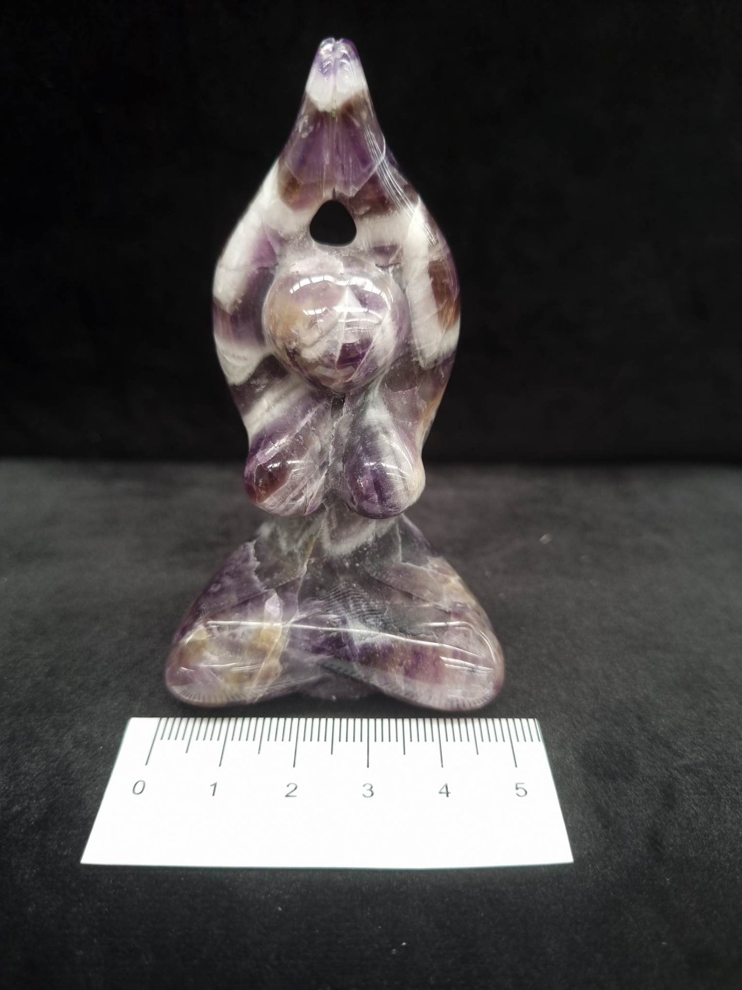 Chevron Amethyst Yoga Carvings