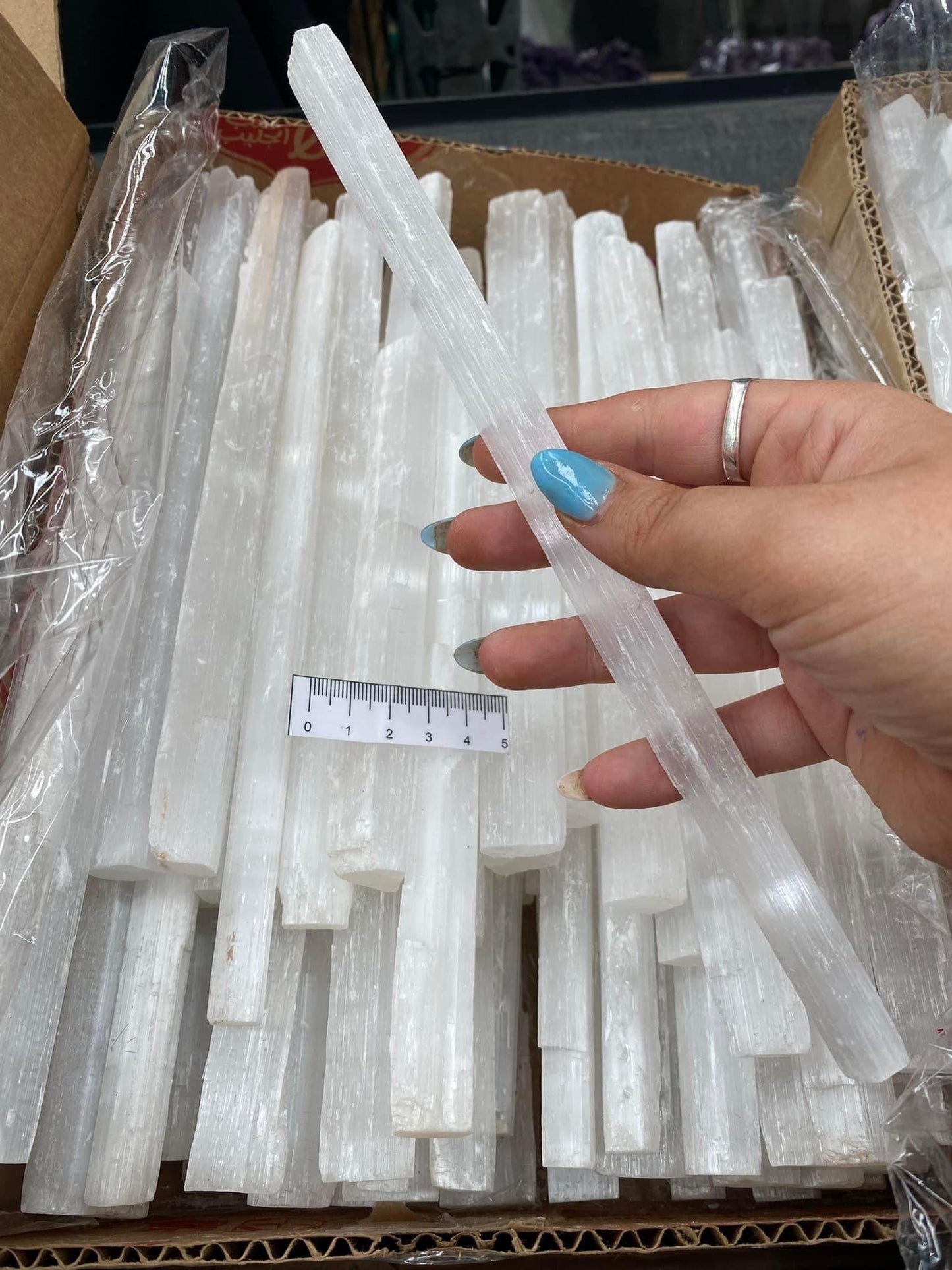 Selenite 25cm Rough Rods - Bulk Buy