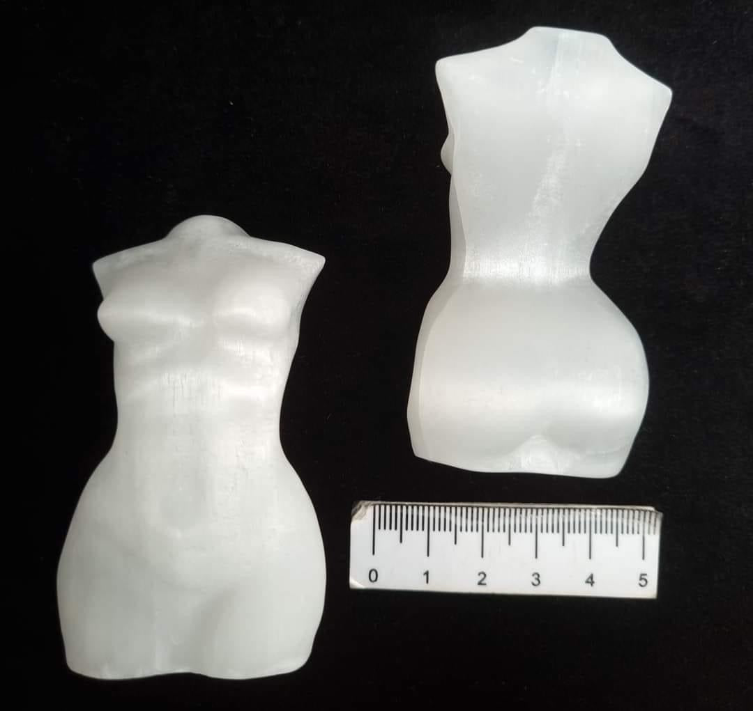 Selenite Feminine Figure Carving