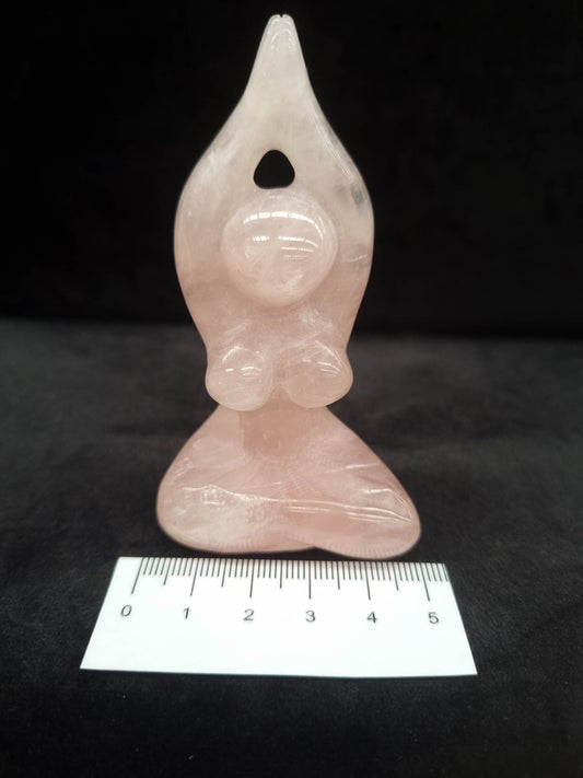 Rose Quartz Yoga Figure