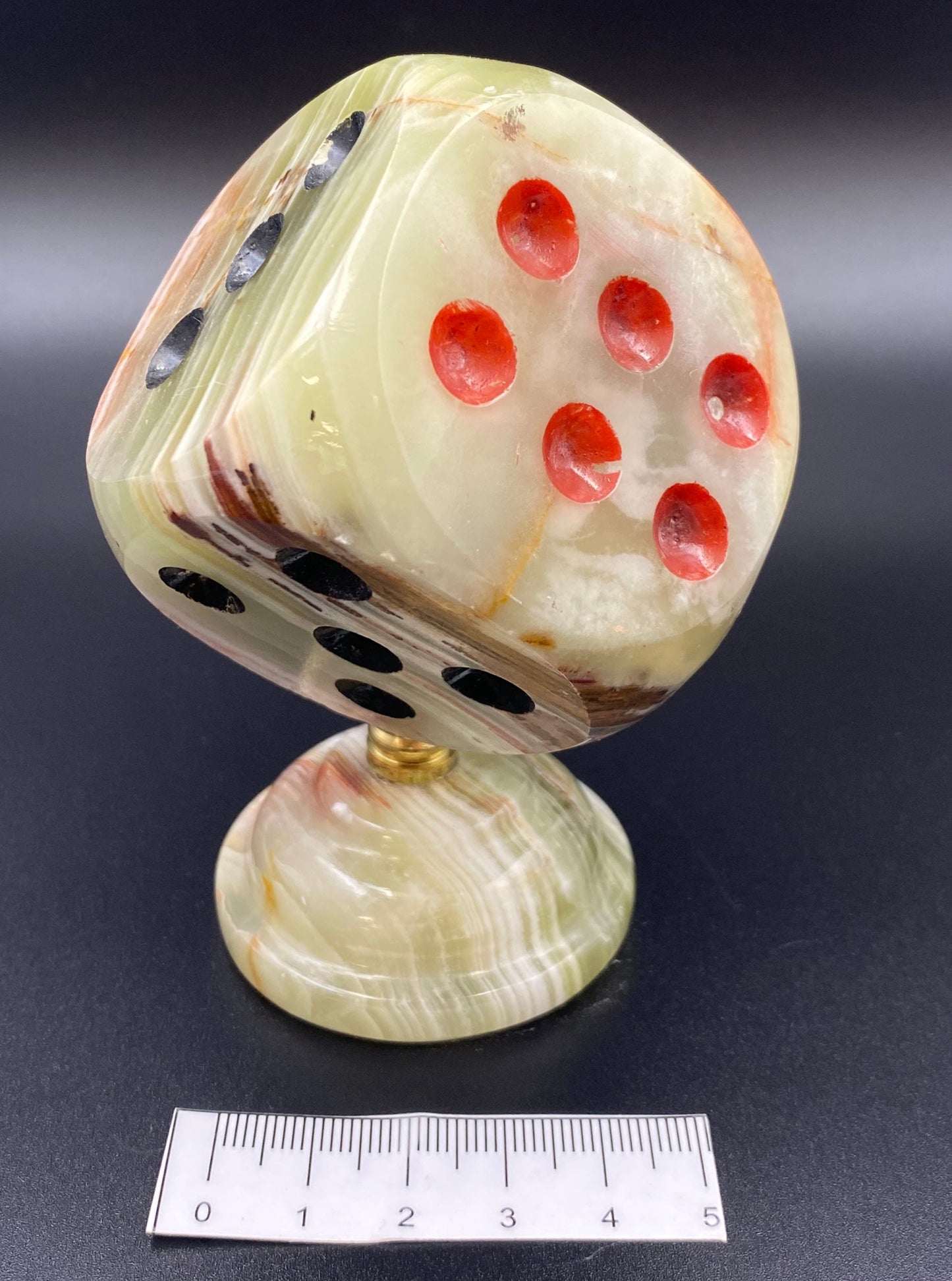 Green Onyx Dice Clock