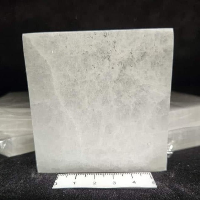 Selenite Square Charging Plate  8cm