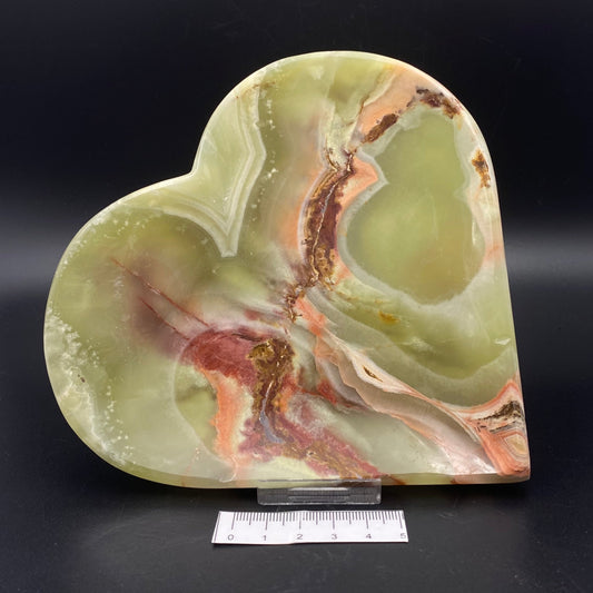 Green Onyx Heart Bowl  (Large)