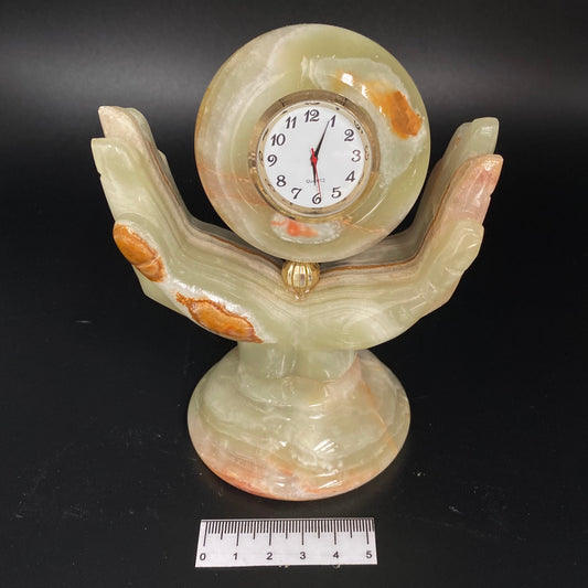 Green Onyx Hand Clock