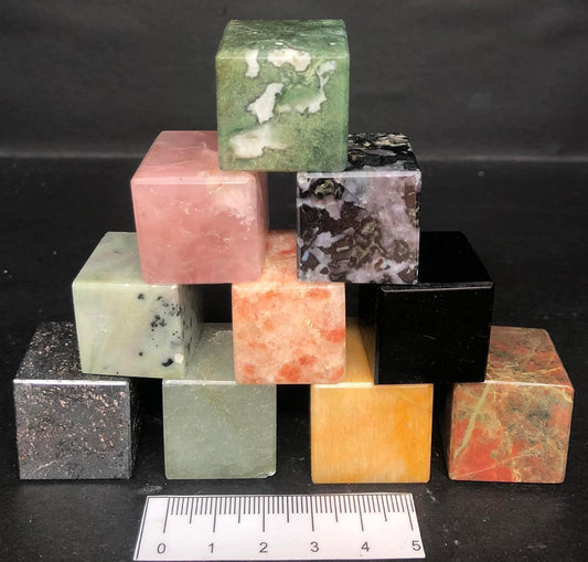 Assorted Gemstone Cubes