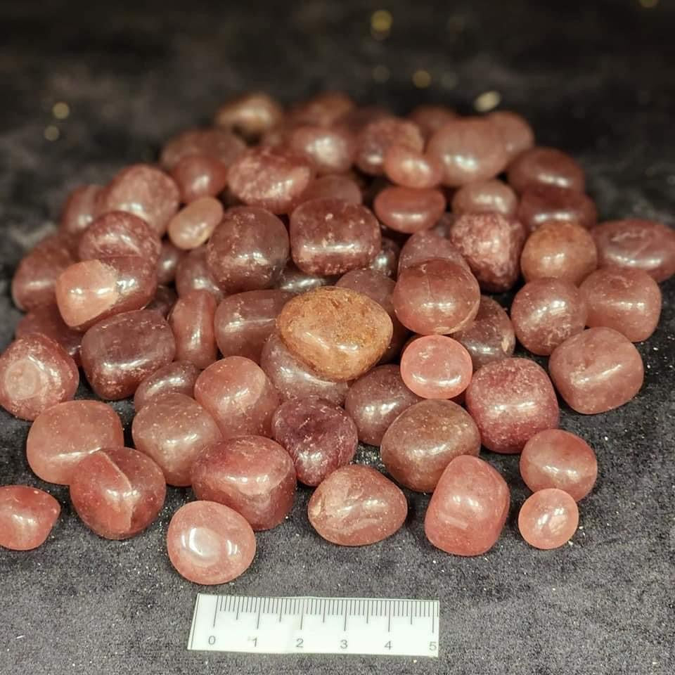 Natural Strawberry Quartz Tumbles