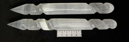 Selenite Spiral Wands