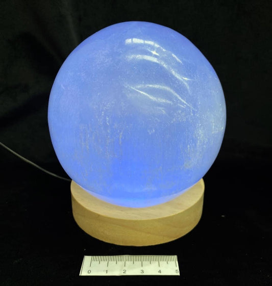 Selenite Sphere Lamp