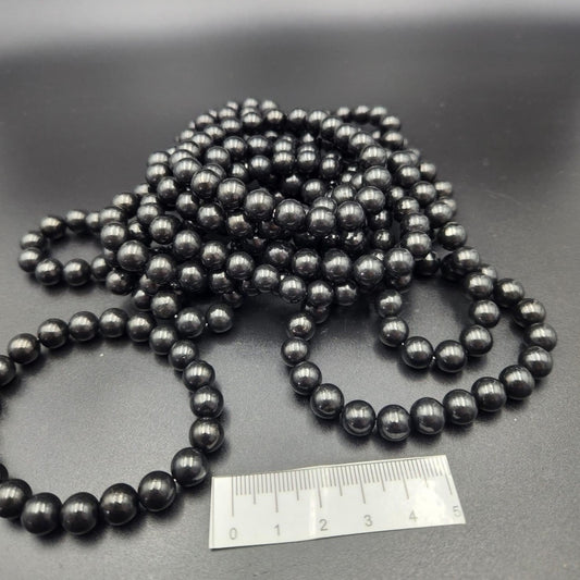 Shungite 8mm Beaded Bracelet