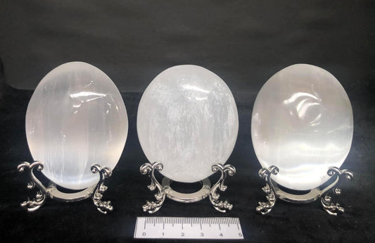 Selenite Palm Stones