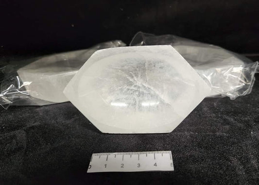 Selenite Diamond Bowl