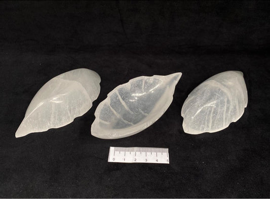 Selenite Oak Leaf Bowls